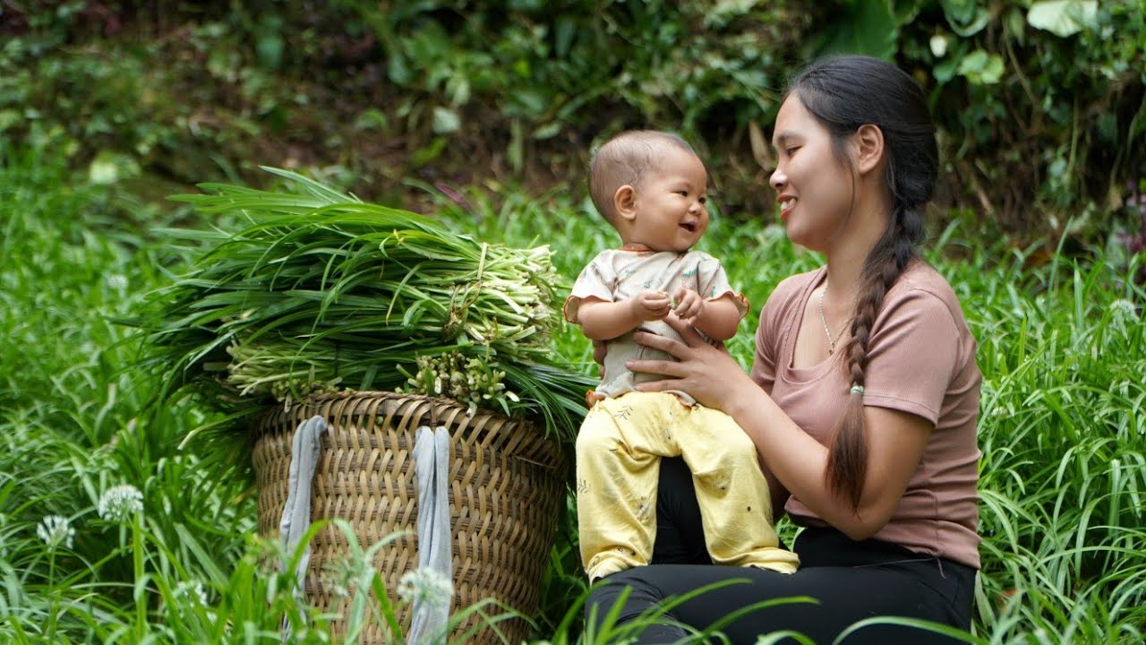 The orphan boy ran away from home - Harvesting vegetables to sell - Cooking banh troi