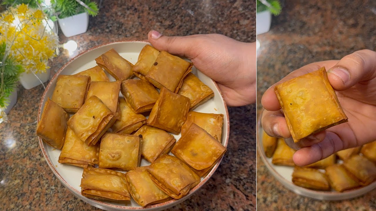 Crispy Mini pocket ❤️|Pocket samosa |Iftar snacks |Ramadan special |mini pocket samosa 