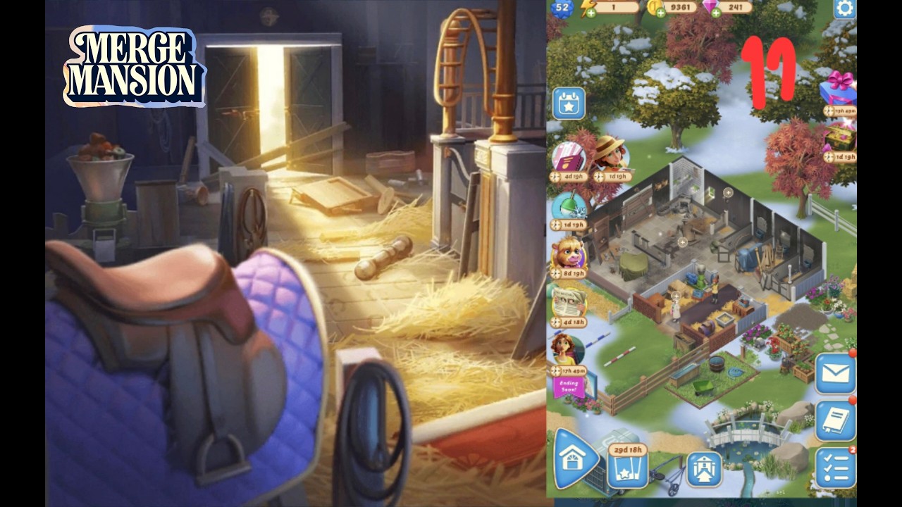 Merge Mansion | The Stables   Level 52  Part 720 🐎🐎        #merge #mergemansion