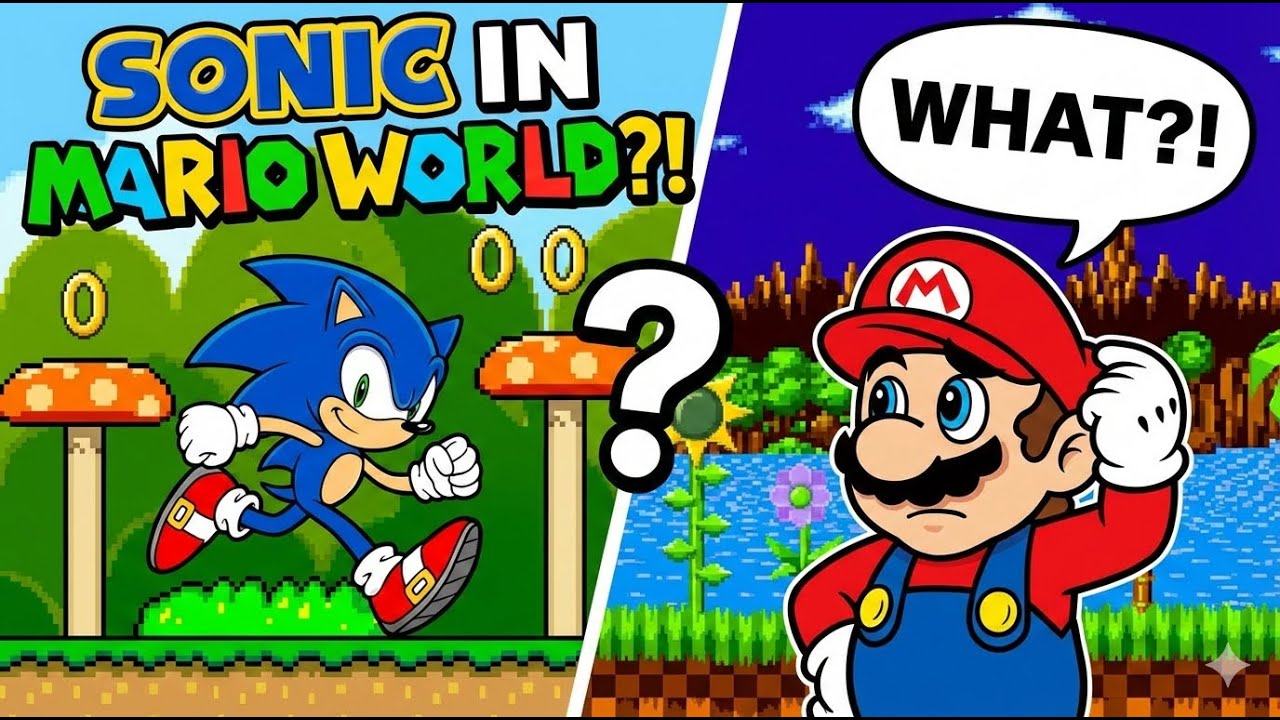 Соник выгоняет Марио из Super Mario World?! Как?