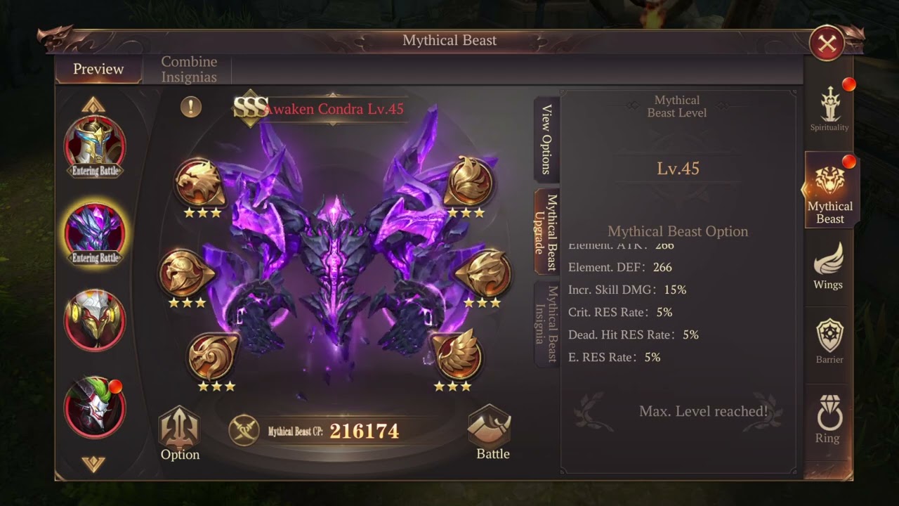 MU DARK EPOCH | ENE ELF EAGLES, BEAST, SACRAMENT AND BARRIER