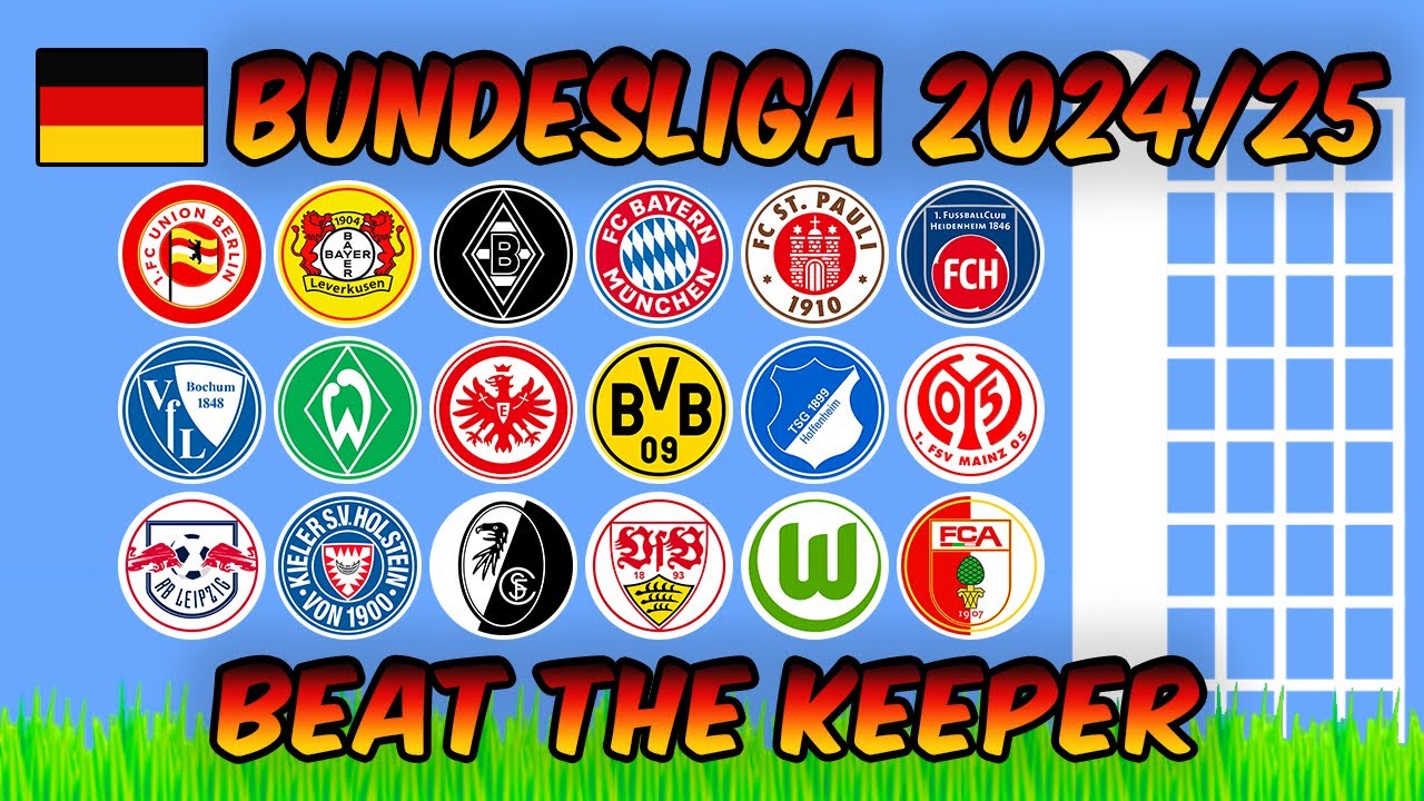 Beat The Keeper - Bundesliga 2024/25 - Algodoo Marble Race