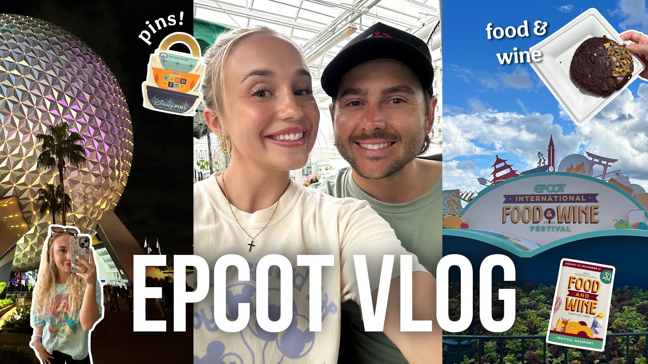 DISNEY WORLD VLOG✨🥨 Travel Day, Epcot&rsquo;s Food & Wine Festival, World Showcase, Pins, & More!