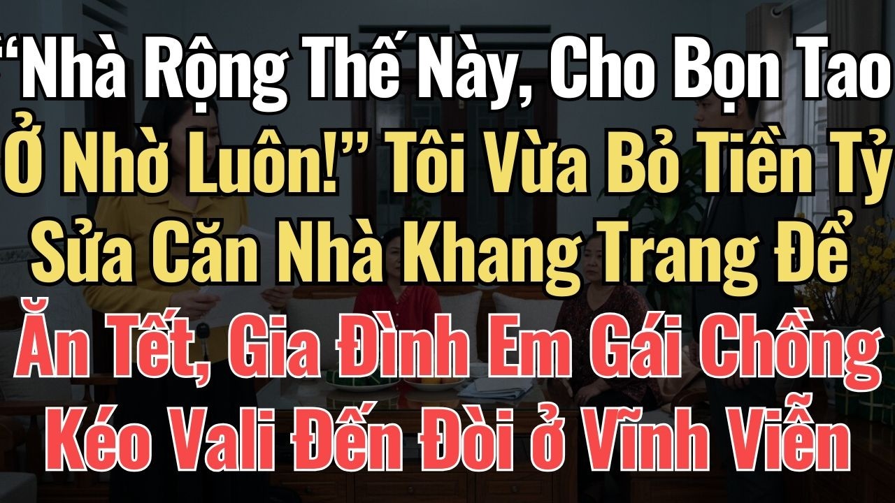 “Nhà Rộng Thế Này, Cho Bọn Tao Ở Nhờ Luôn!” Tôi Bỏ Tiền Tỷ Sửa Căn Nhà Khang Trang Để Ăn Tết, Cả Gia