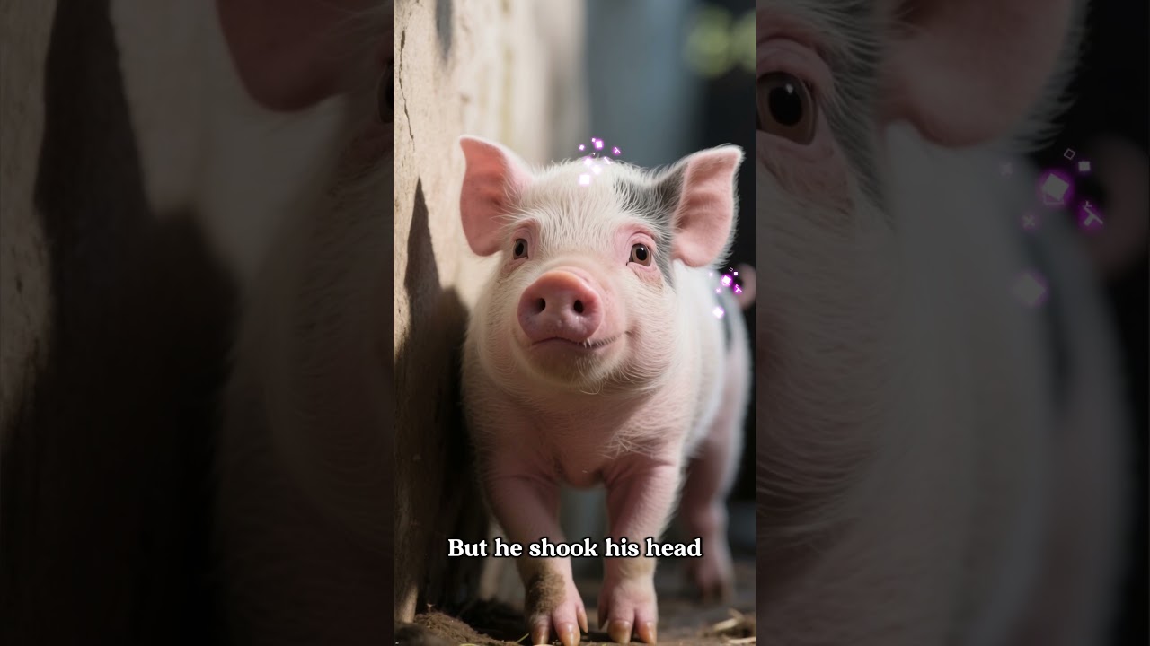 Percy the pig was trapped, but resilience helped him climb. 