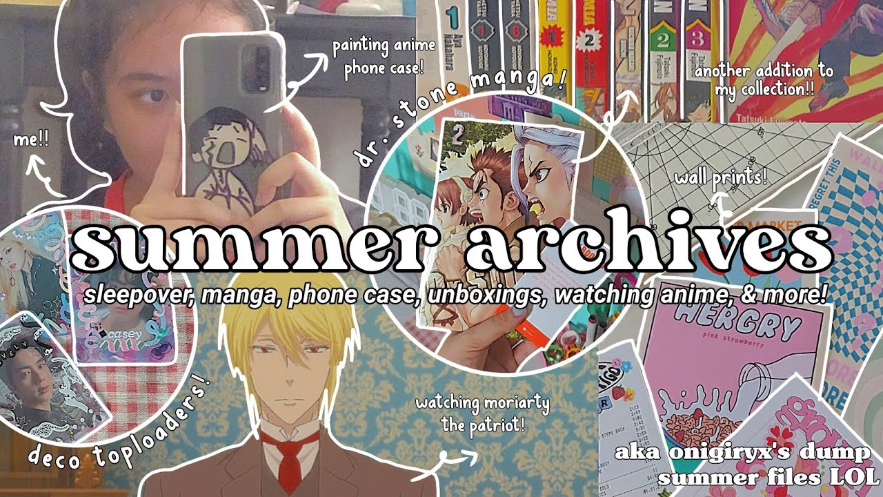 🍱 summer archives | sleepover, anime phone case, reading manga, unboxings, & more 🏖️