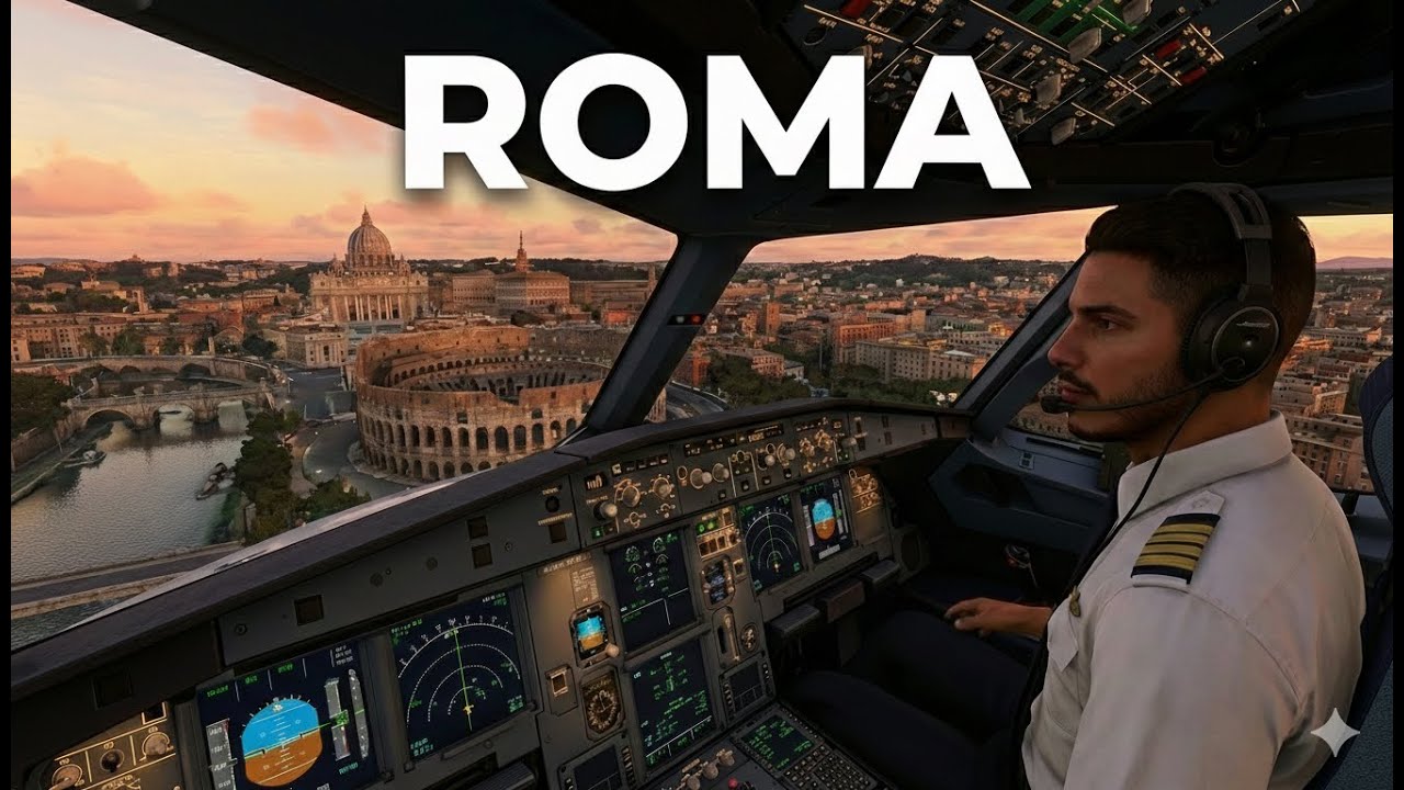 Roma dall’alto ✈️ Volo panoramico rilassante | Flight Simulator 2024