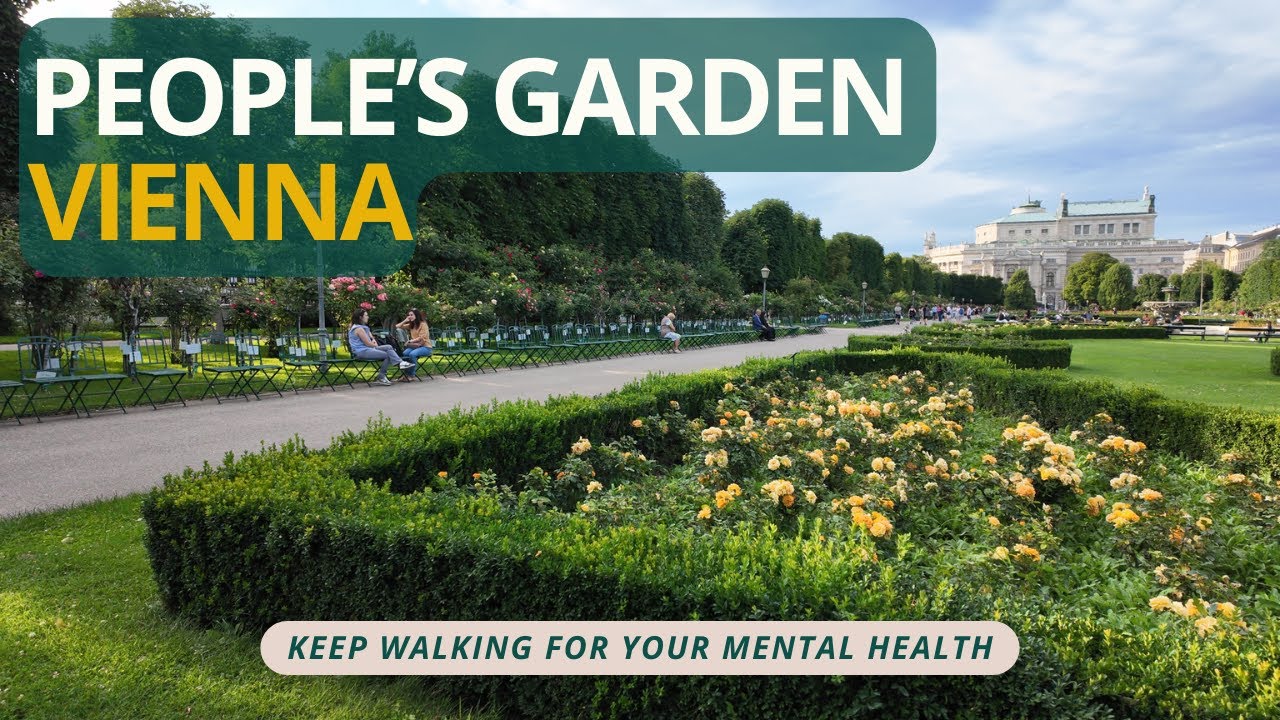 People’s Garden (Volksgarten) in Vienna | July 2025 | Walking for Mental Health | 4K HDR