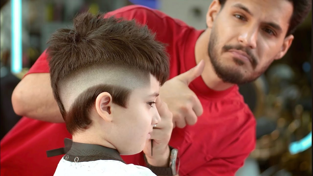 ✨الطريقة الاسهل والاسرع💨 لقص وتدريج شعر الاطفال👶 باحدث تكنيك🙅🏻‍♂️ وشكل 2025 تعليم خطوة بخطوة .