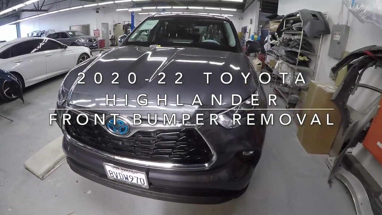 How to remove a 2020 - 2022 Toyota Highlander front bumper