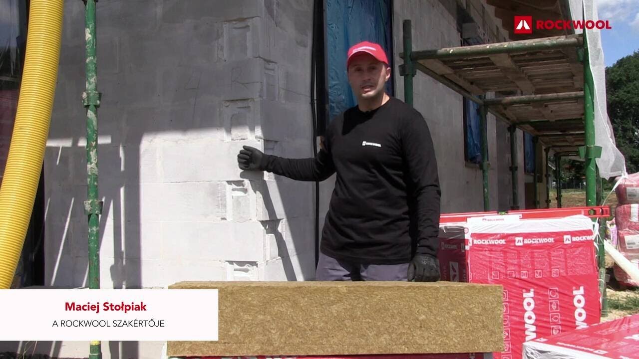 Homlokzat (ETICS) hőszigetelése ROCKWOOL  Frontrock Super termékkel - útmutató lépésről lépésre