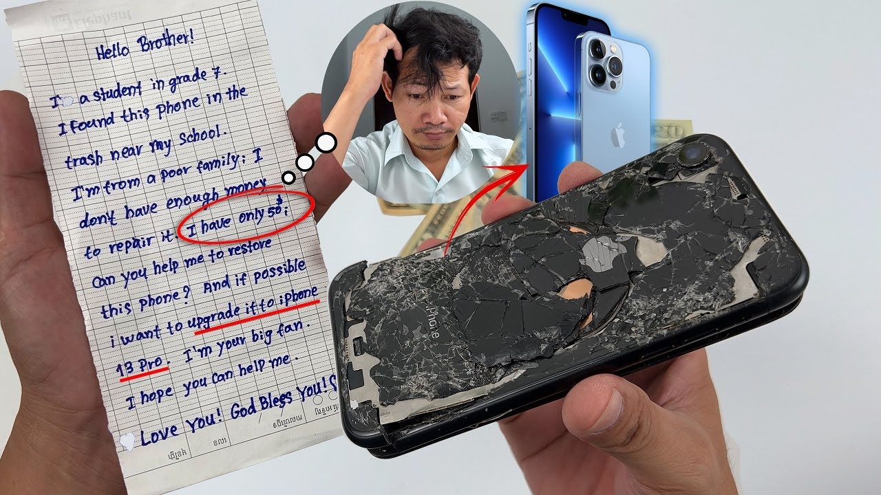 i Restore Destroyed iPhone XR And Turn it into an iPhone 13 Pro for my big fan