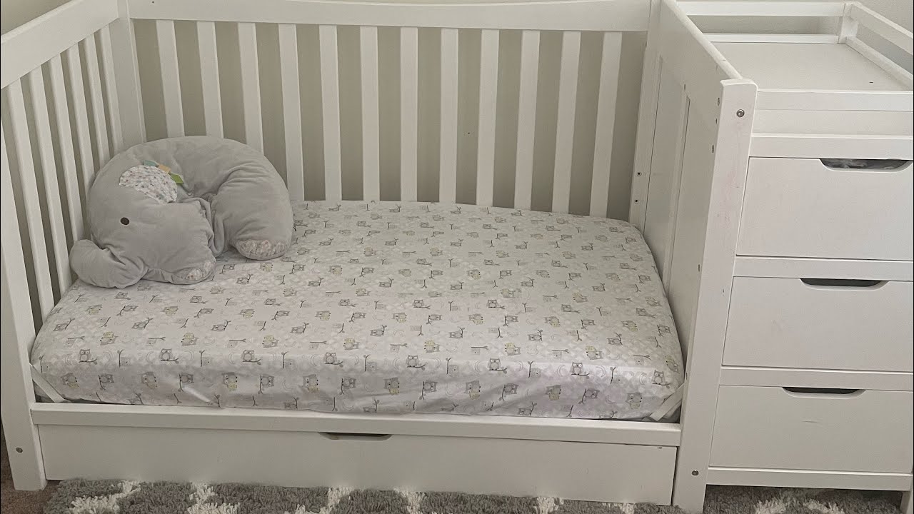 Convert ￼crib to toddler bed (Graco) with storage | Full instructions linked down below￼￼|