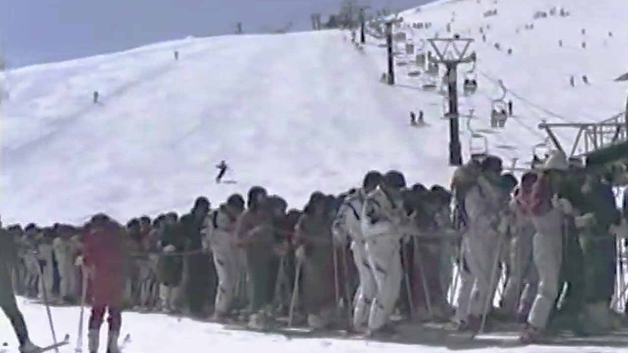 大混雑の八方尾根スキー場 1990年頃　Happo-o-ne Ski Area, Nagano 1990