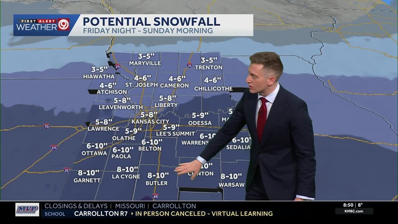 Kansas City snowfall totals for Saturday expected to be several inches