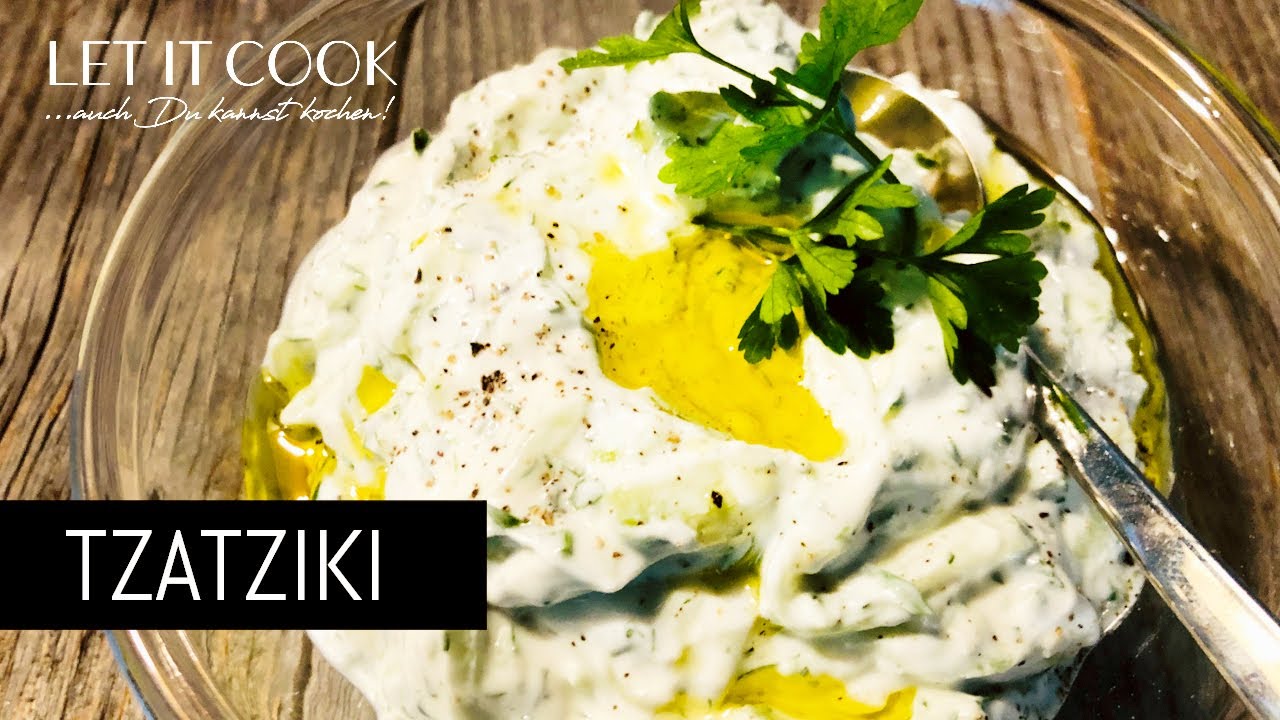 Tzaziki selbst machen / Gurkenjoghurt mit Knoblauch