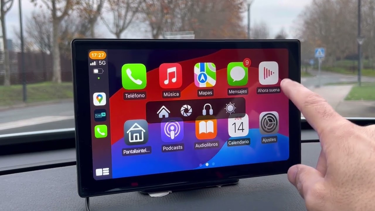 Lamto Carplay Inalámbrico y Android Auto, 9" Configurar tu Radio para Coche con Dashcam