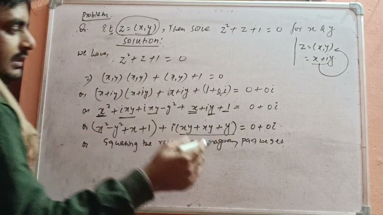 bsc..Solving complex number for x and y part 1