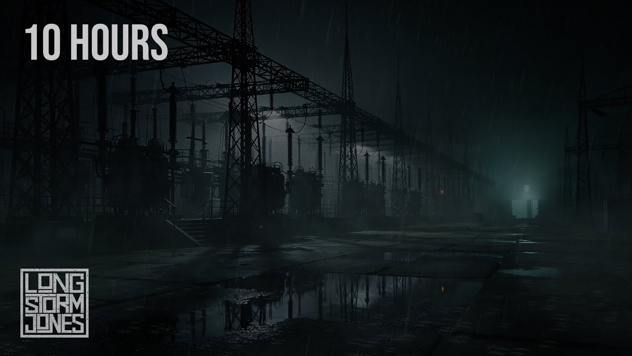 Deadlight Switching Station II — Rain on Steel Frames & Distant Thunder | 10 HOURS