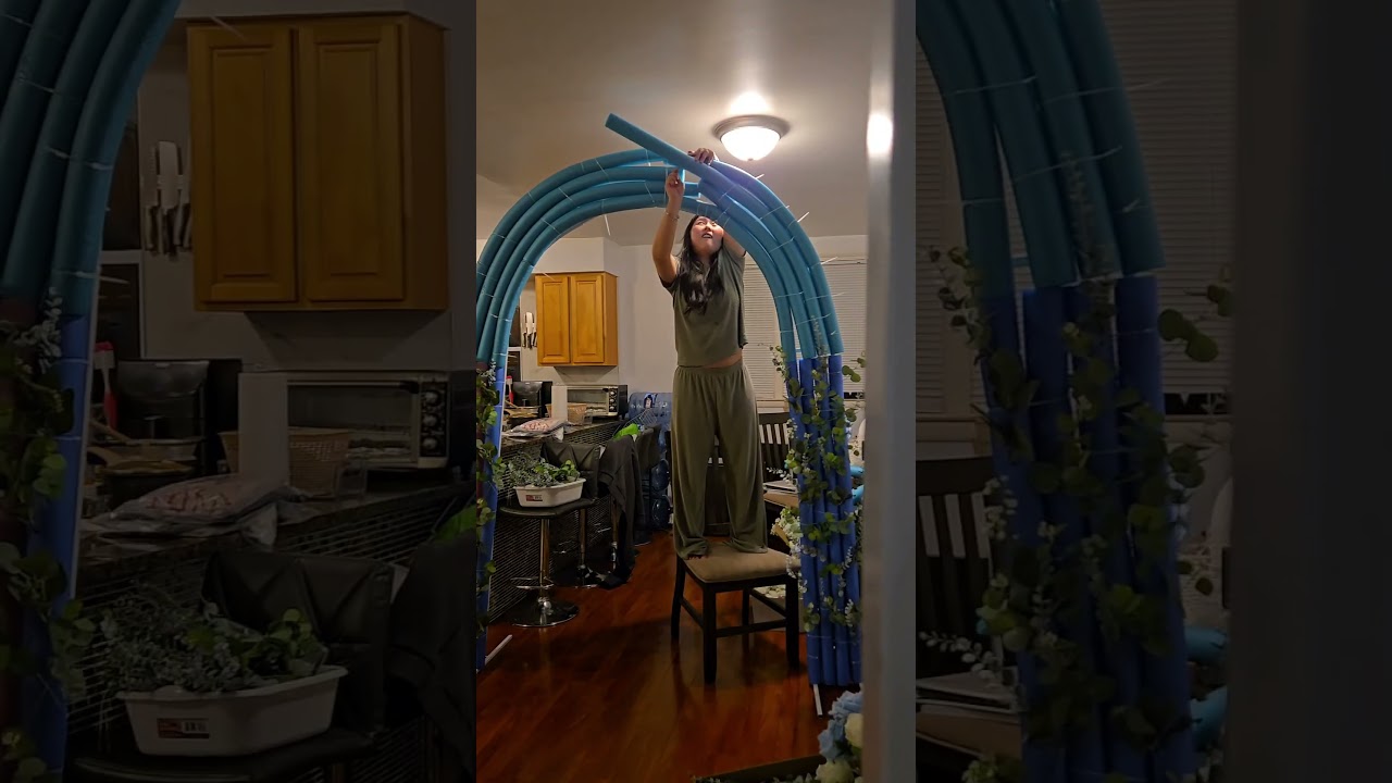 DIY flower arch #2025wedding also post a lot of updates on my IG story so you can follow along there