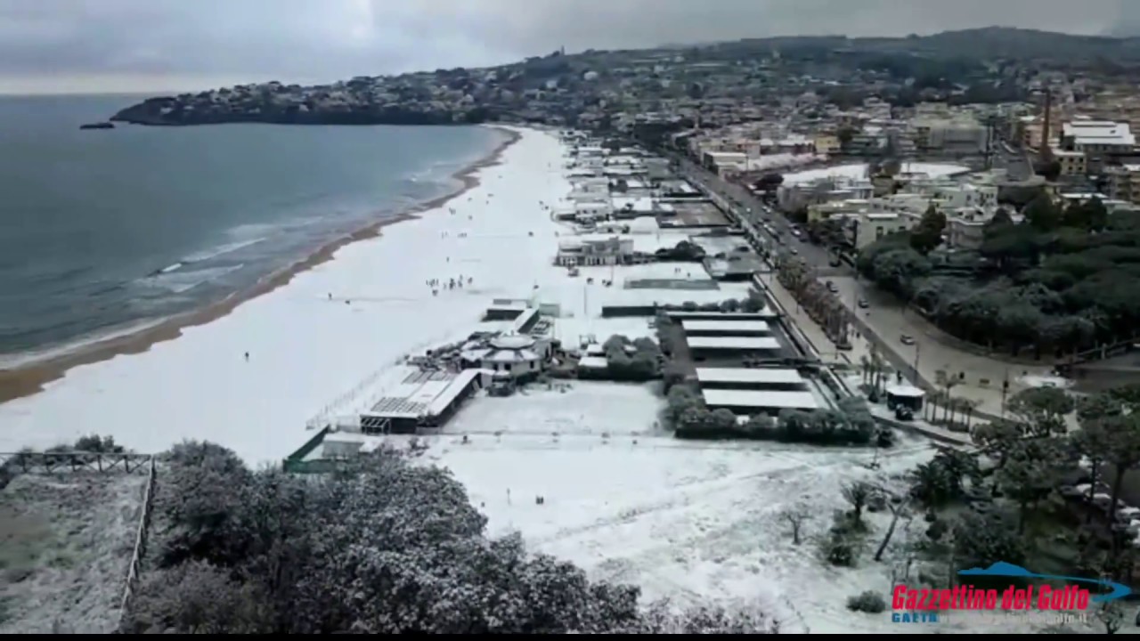 Nevicata a Gaeta: immagini spettacolari