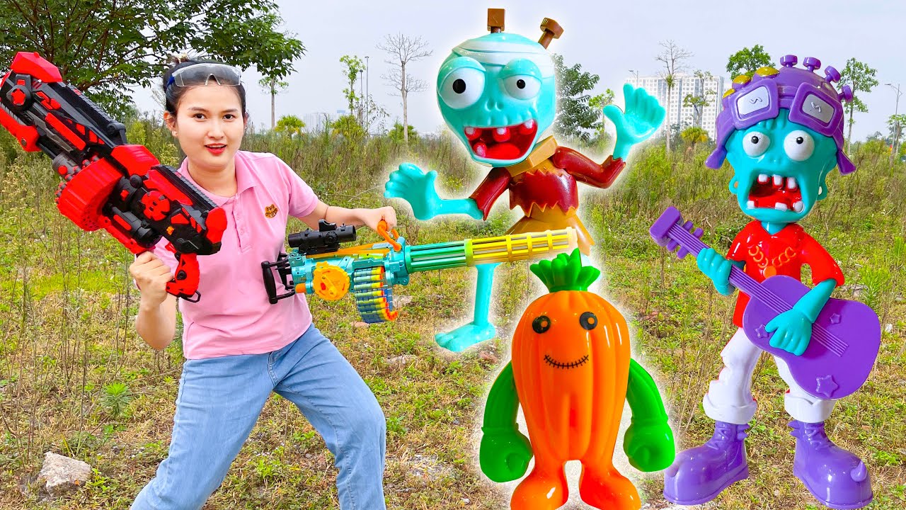 Changcady và trò chơi săn zombie, gặp cây ăn thịt, zombie khổng lồ