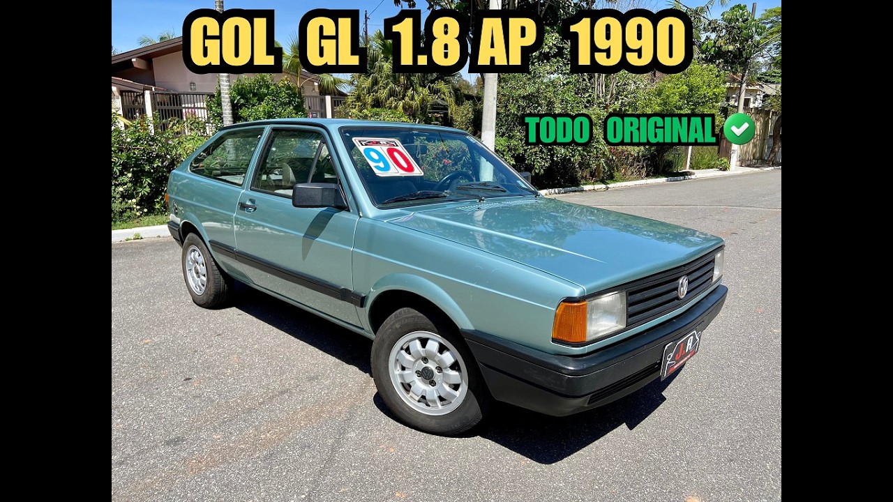 Vw - Volkswagen Gol (Quadrado) GL 1.8 1990 AP Gasolina Azul
