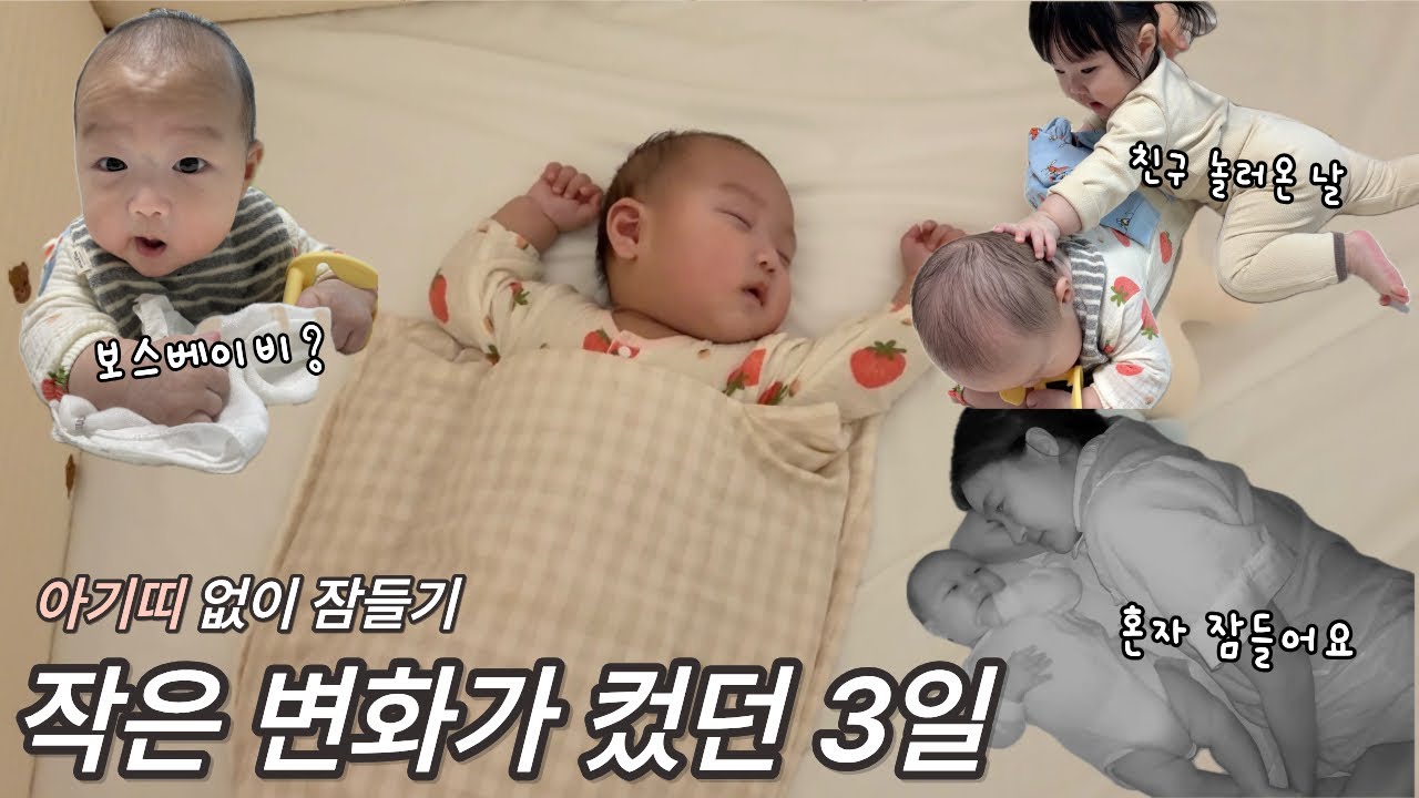 스와들 졸업 후, 아기띠 없이 재워봤더니… 낮잠 루틴이 바뀌었어요 | 3일 육아 브이로그
