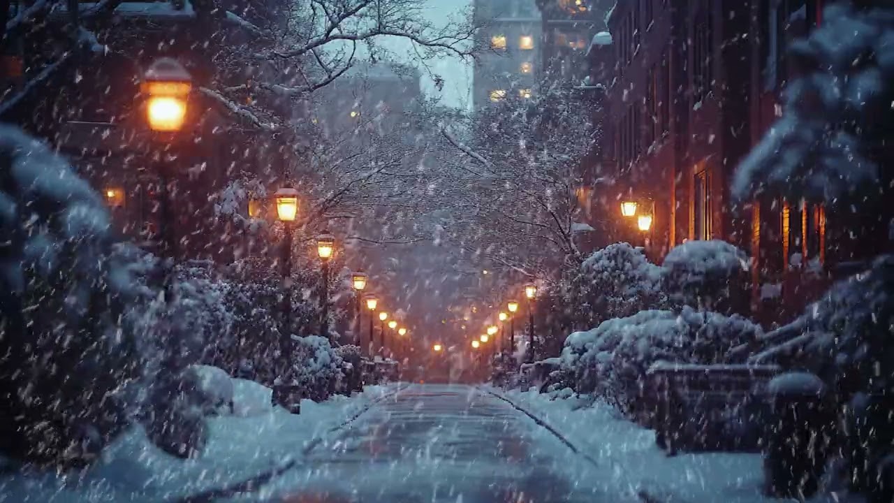 Snowfall Background for Study, Reading, and Concentration  Winter Silence
