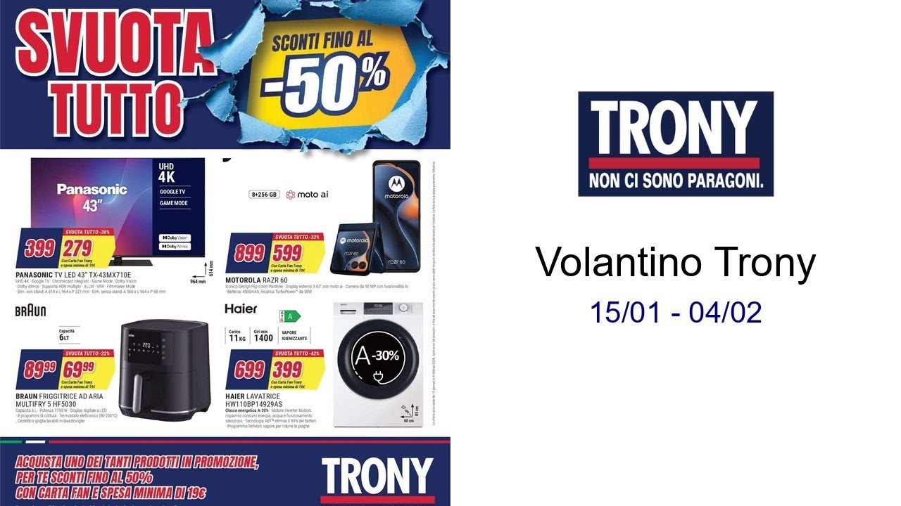 Volantino Trony  15/01 - 04/02