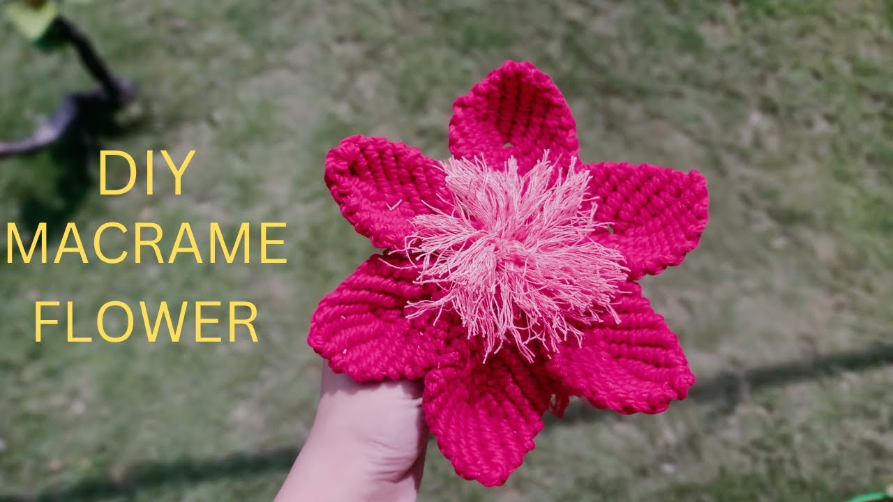 Macrame - Simple Macrame Flower Design 🌸