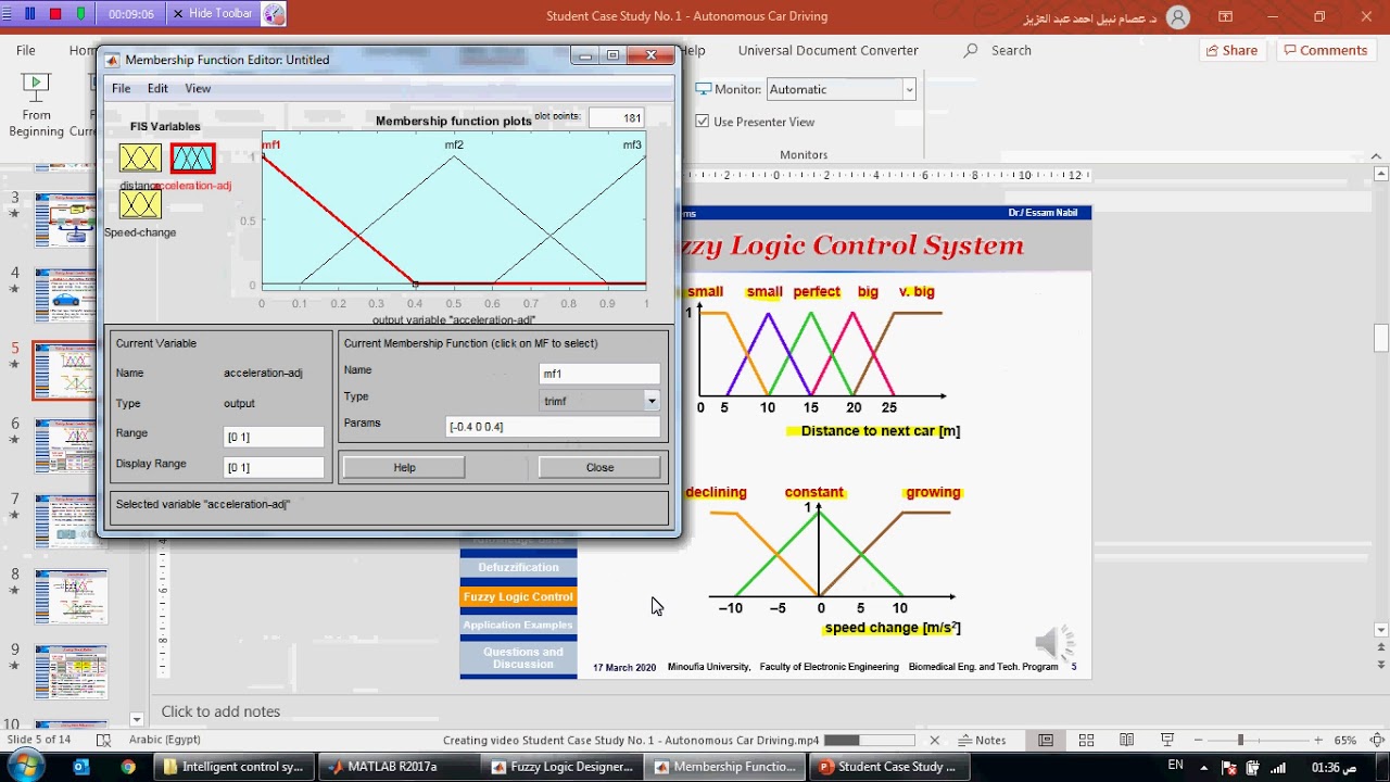 06 - Fuzzy Logic Control of Autonomous Car Driving Using MATLAB