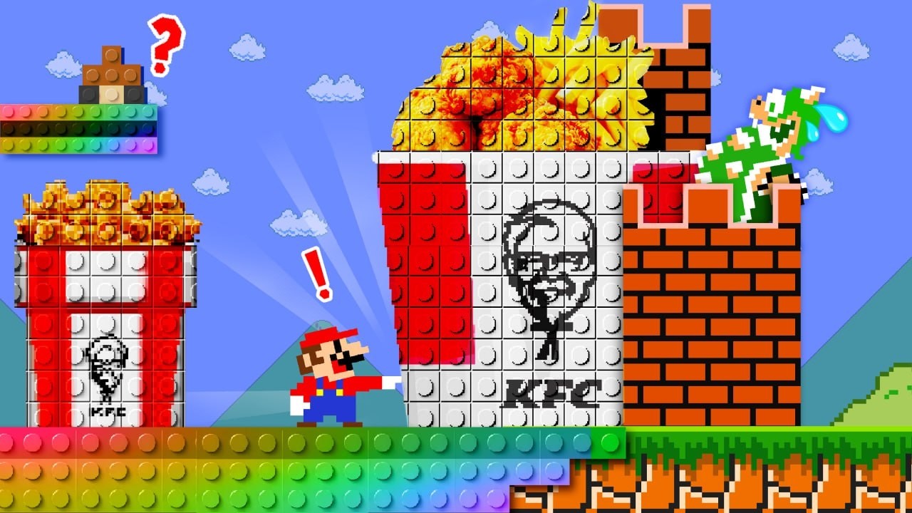 What If Everything Mario Touches Turns Into LEGO in Super Mario Bros. ADN MARIO GAME