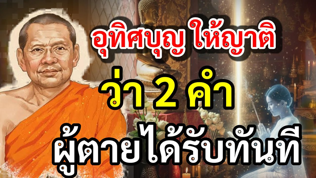 อุทิศบุญให้ญาติ ว่า2 คำ ผู้ญาติผู้ตายได้รับทันที