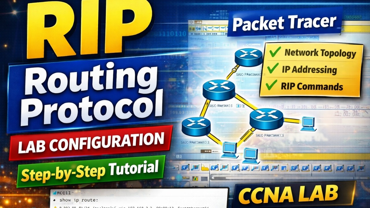 Day 74 | RIP Routing Protocol Lab | Step-by-Step Configuration in Packet Tracer | CCNA 200-301