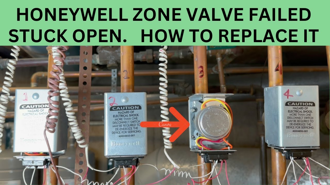 HONEYWELL ZONE VALVE FAILED STUCK OPEN. HOW TO REPLACE IT.