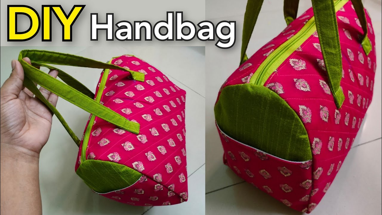 SIMPLE AND EASY !! Handbag cutting and stitching/ Travel Bag making at home/ Ladies purse/ pouch