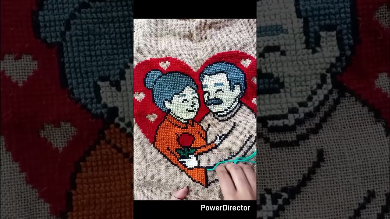 Couple Cross stitch design part -4 (i want to grow old with you) #ason #handmadecraft 