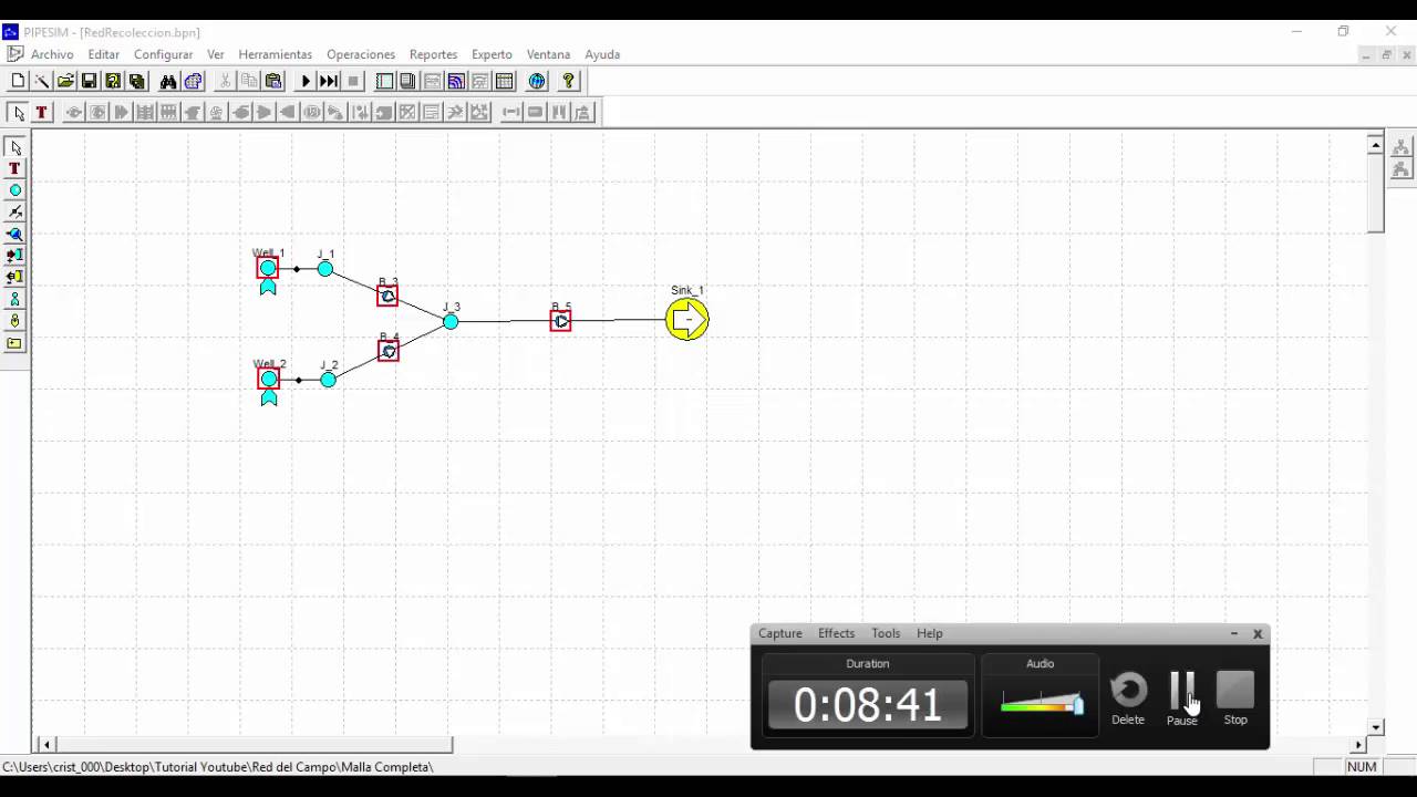TUTORIAL COMO CREAR UNA RED EN PIPESIM 2011
