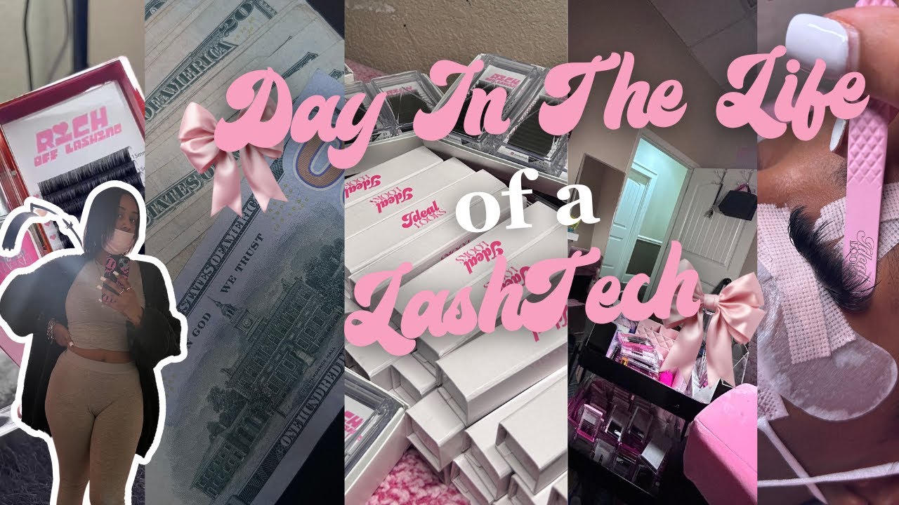 DAY IN THE LIFE OF A LASH TECH 💕 | HOW MUCH I MADE TODAY?🙊 | LASH INVENTORY+ MORE| REAL BREA D⭐️