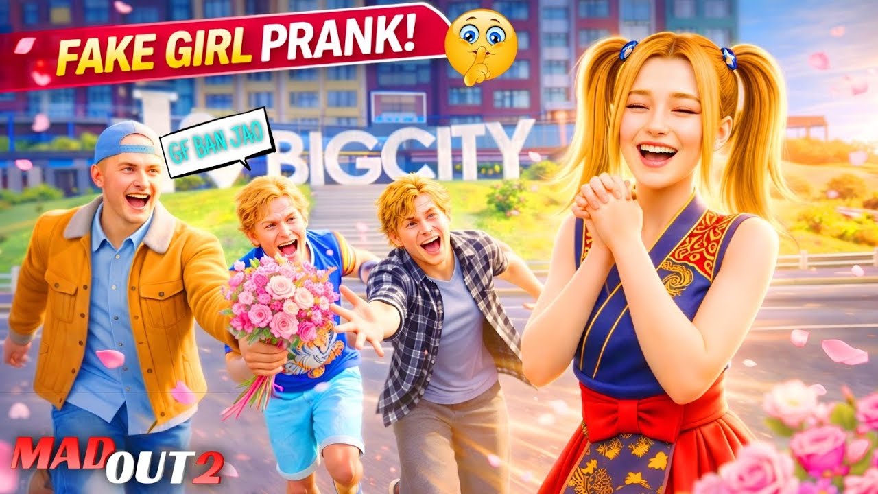 MadOut2 Fake Girl Prank – Everyone Fighting For One Girl 🤯💘