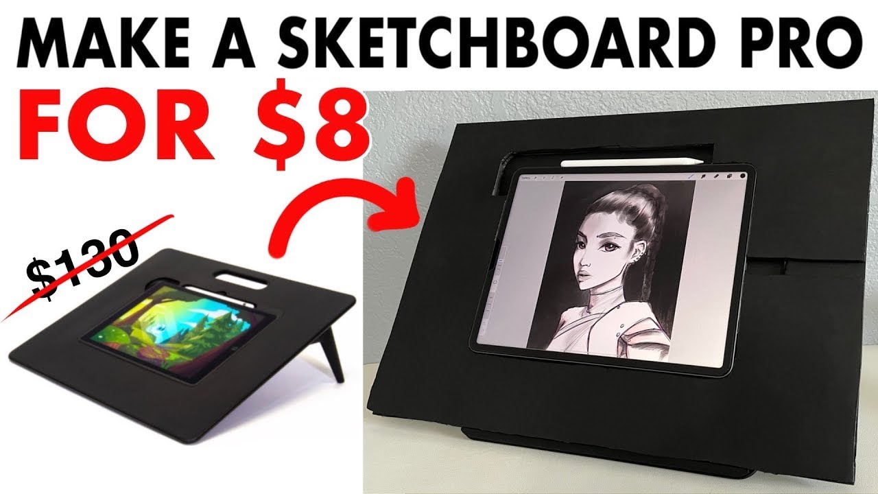 $8 Sketchboard Pro DIY | Sketchboard Pro Alternative | iPad Pro Drawing Stand Board | DIY Tutorial