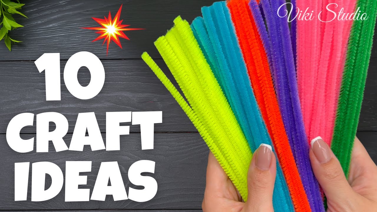 10 CRAFT IDEAS from Pipe Cleaner - Easy & Fun Projects