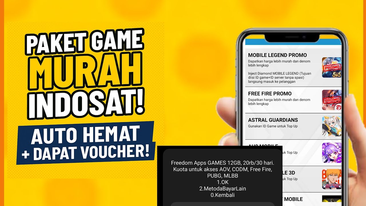 Paket Game Indosat Termurah 2025! Internet Lancar + Voucher Game Murah!