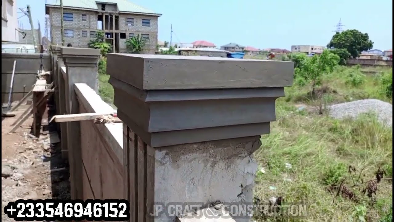 Amazing Skills Construction Of Concrete Pillars With Sand Cement   |  Designing Of Pillar Head.