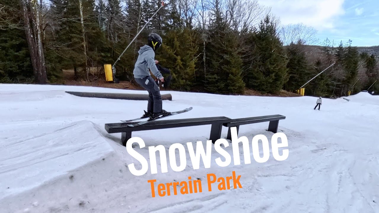 Skiing Snowshoe Mountain Terrain Park in West Virginia