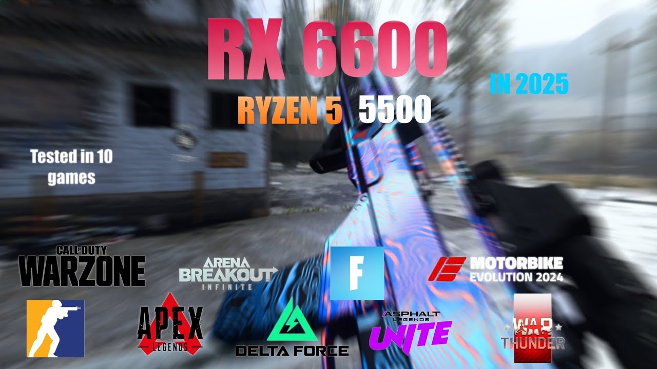 RX 6600 + Ryzen 5 5500 : Test in 10 Games - RX 6600 Gaming