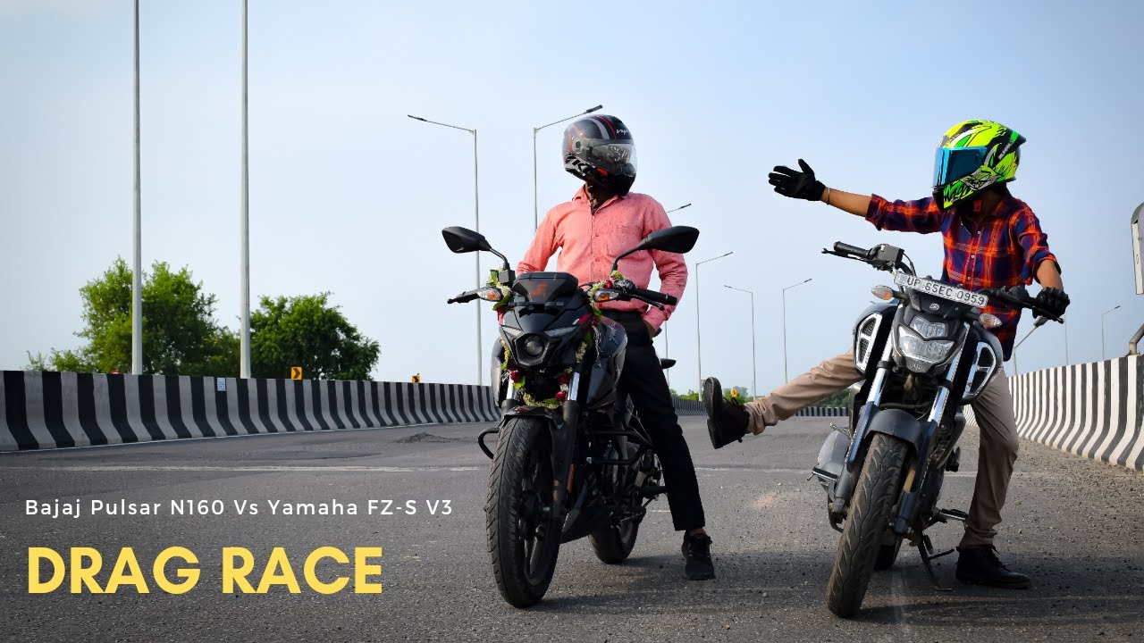 Bajaj Pulsar N160 Vs Yamaha FZ-S V3 BS6 | Long Race | Amazing Results | UP65 Racers