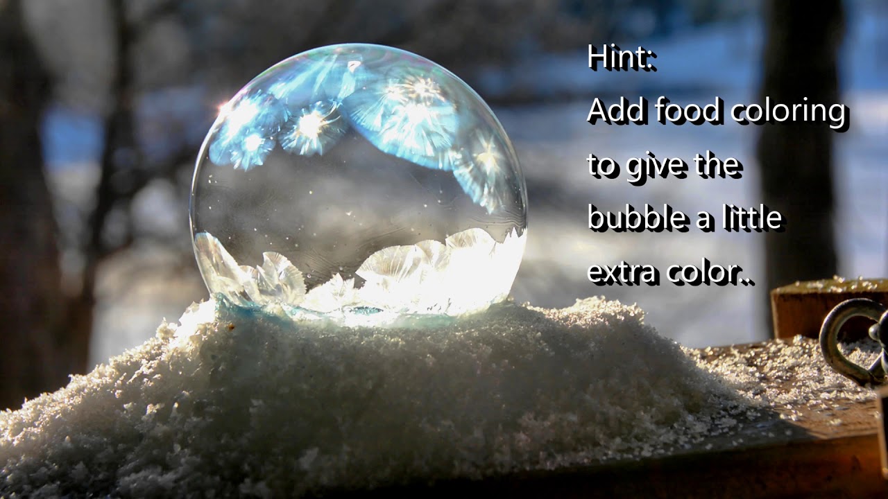 Photographing Freezing Bubbles