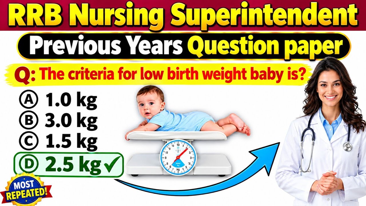 RRB Nursing Previous Year Question Paper | RRB Nursing Superintendent Exam | Nursing MCQs